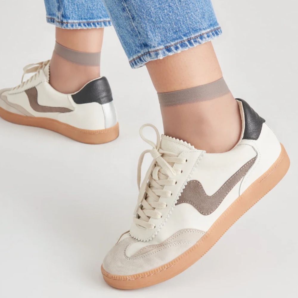 DOLCE VITA NOTICE SNEAKER WHITE GREY LEATHER